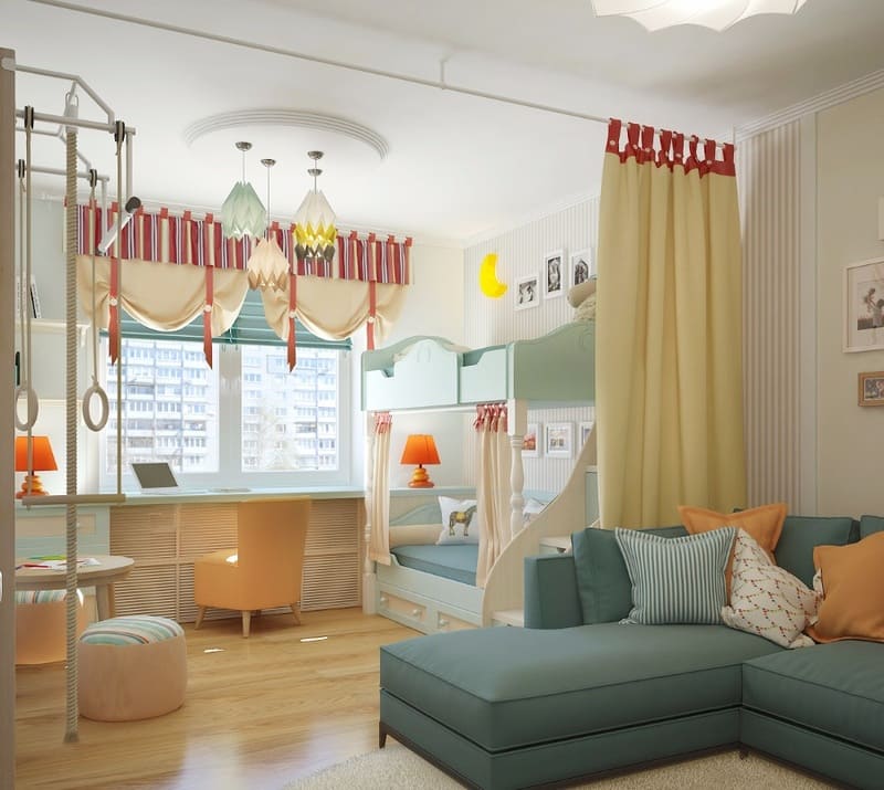 Дизайн квартиры-студии для семьи с ребенком