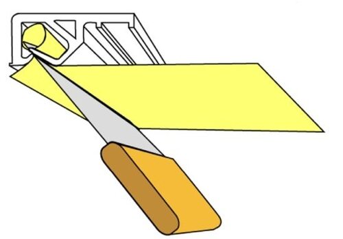 Кулачковый метод крепления натяжного потолка