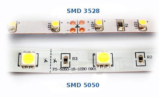 Светодиодная лента для подсветки потолков с различными типами светодиодов