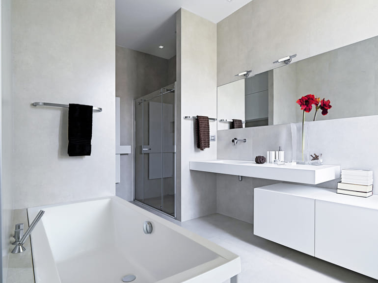 ремонт ванной комнаты в стиле минимализм