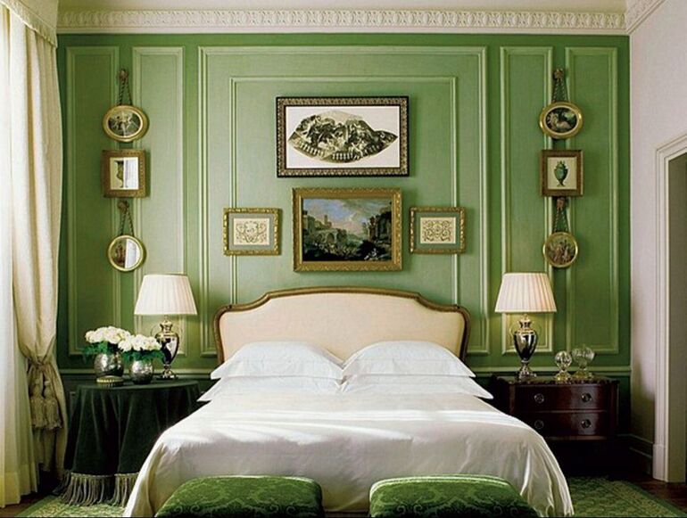 Сочетание стилей и цветов в интерьере спальни