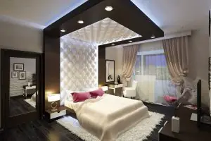 Дизайн потолков в спальне